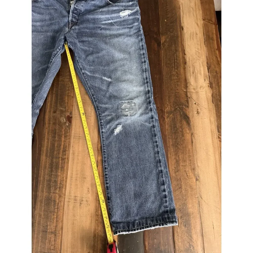 Vintage Polo Ralph Lauren Distressed Straight Leg Jeans Button Fly 40x30